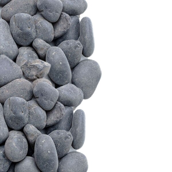 ¾” Small Unpolished Black Pebbl